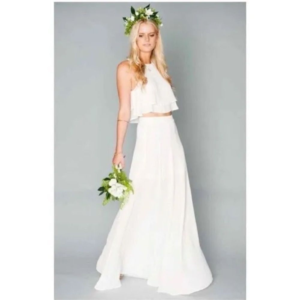 Show Me Your MuMu White Maxi Skirt Ballgown Wedding XXS Small Princess Ariel New